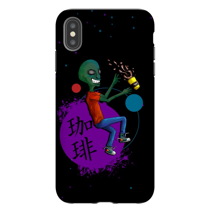 iPhone Xs Max StrongFit Galactic Soy Latte by Gringoface Designs
