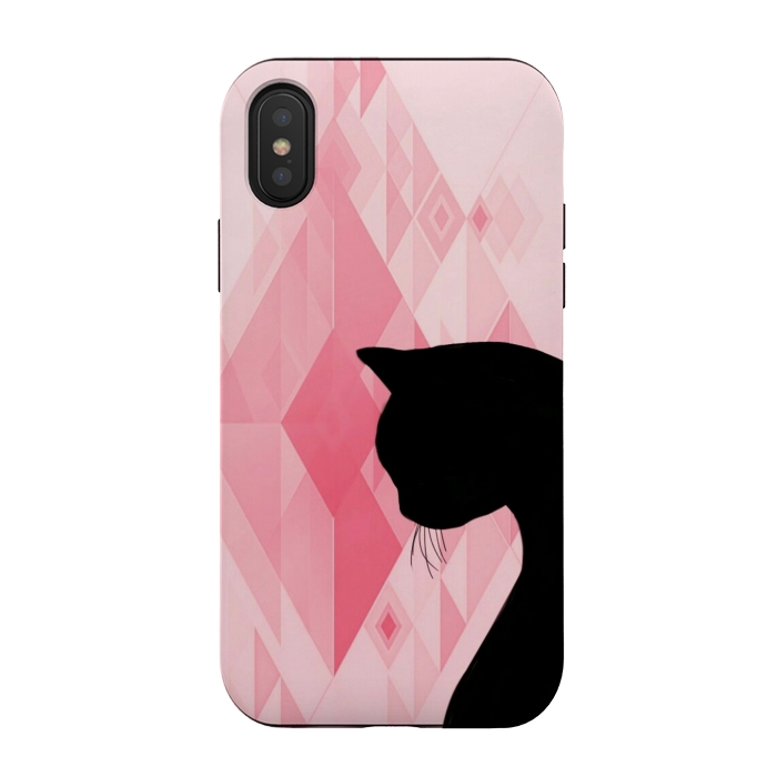 iPhone Xs / X StrongFit Black cat by CAS