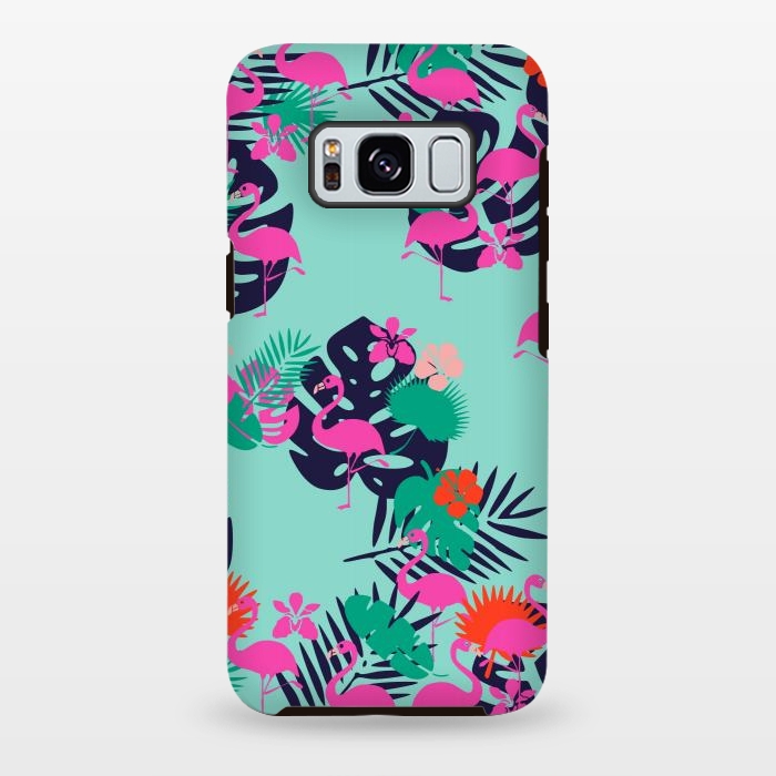 Galaxy S8 plus StrongFit Pink Flamingo by Karolina
