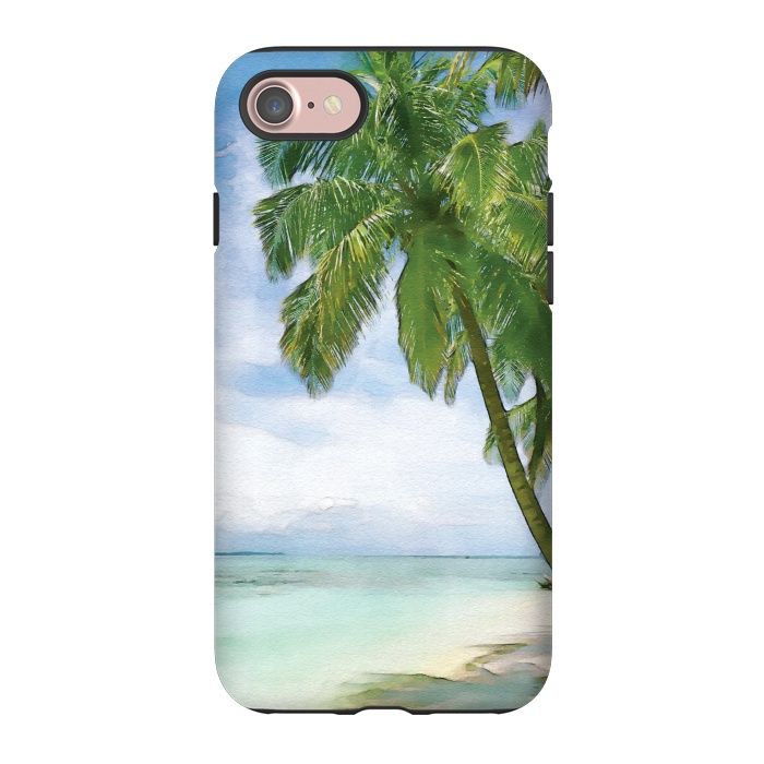 iPhone 7 StrongFit Watercolor Beach by Creativeaxle