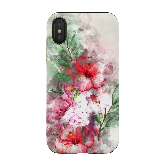 iPhone Xs / X StrongFit Hibiscus Garden by Creativeaxle