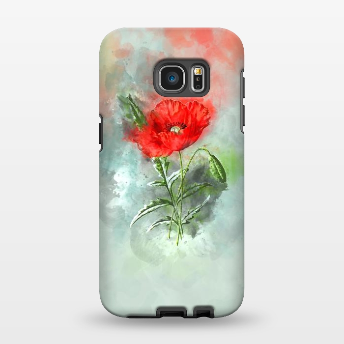 Galaxy S7 EDGE StrongFit Red Poppy by Creativeaxle