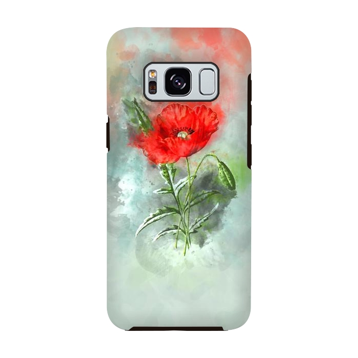 Galaxy S8 StrongFit Red Poppy by Creativeaxle