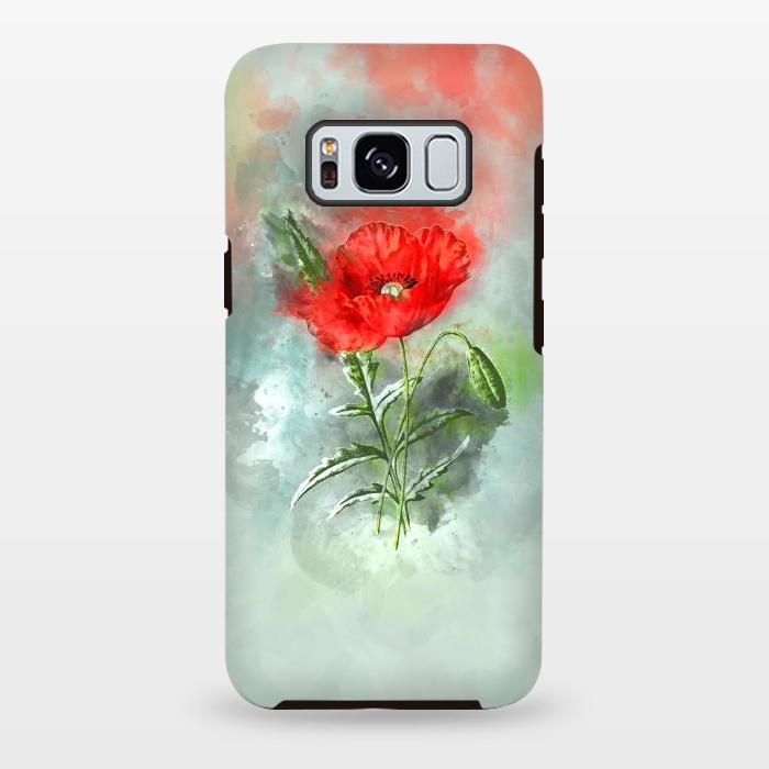 Galaxy S8 plus StrongFit Red Poppy by Creativeaxle