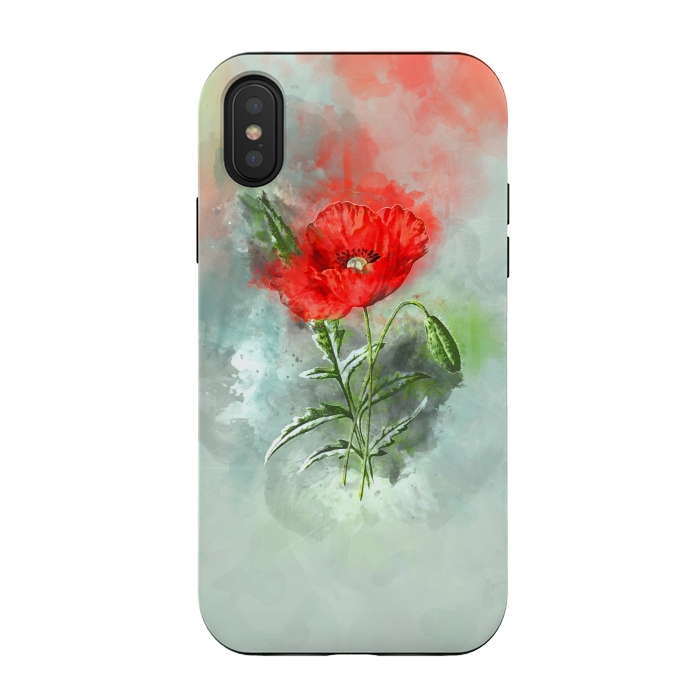 iPhone Xs / X StrongFit Red Poppy by Creativeaxle