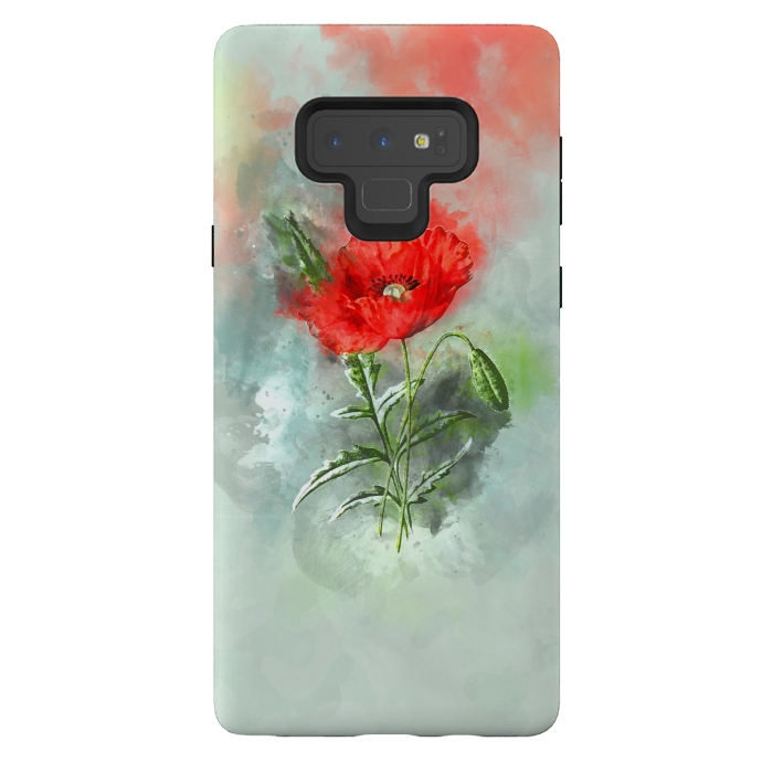 Galaxy Note 9 StrongFit Red Poppy by Creativeaxle