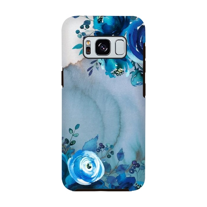 Galaxy S8 StrongFit Blue Floral Spring Garden by  Utart