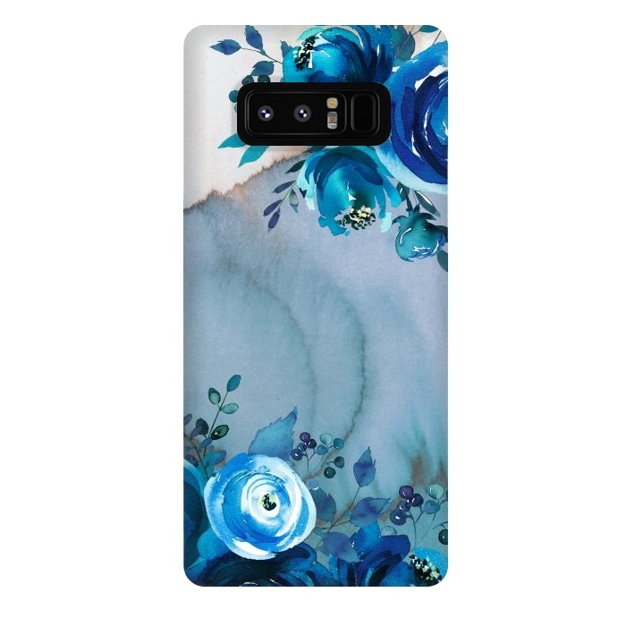 Galaxy Note 8 StrongFit Blue Floral Spring Garden by  Utart