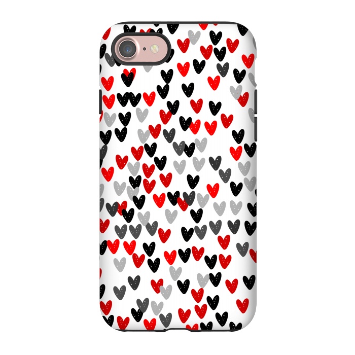 iPhone 7 StrongFit Cute Hearts by Karolina