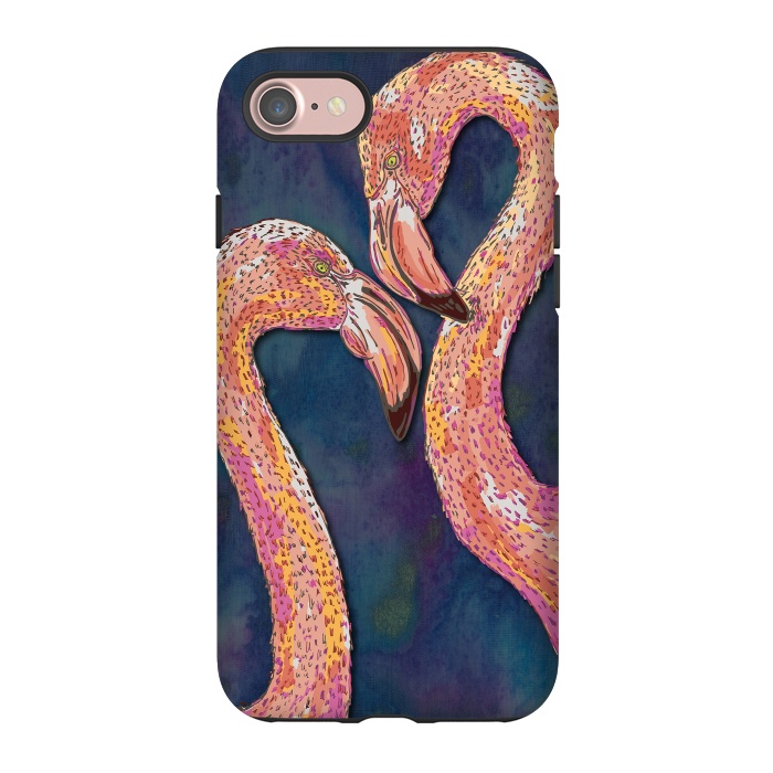 iPhone 7 StrongFit Pink Flamingos by Lotti Brown