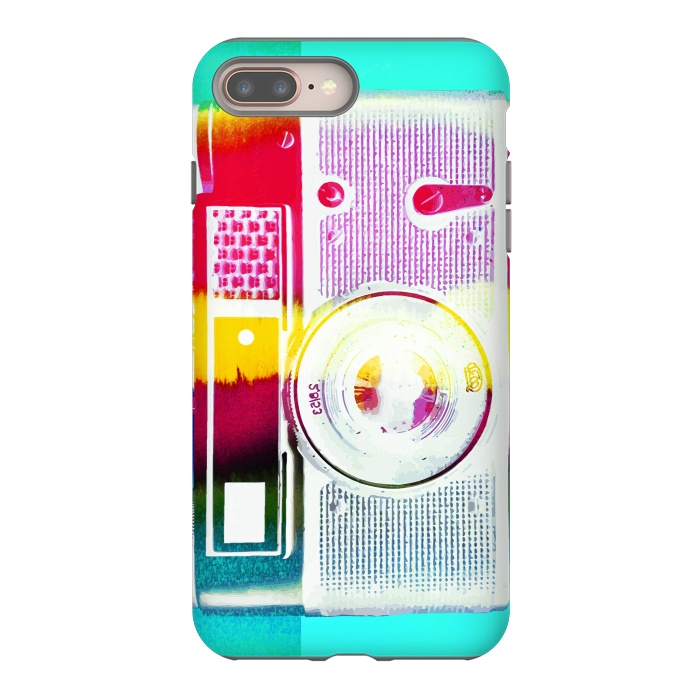 iPhone 7 plus StrongFit Colorful vintage photography camera by Oana 