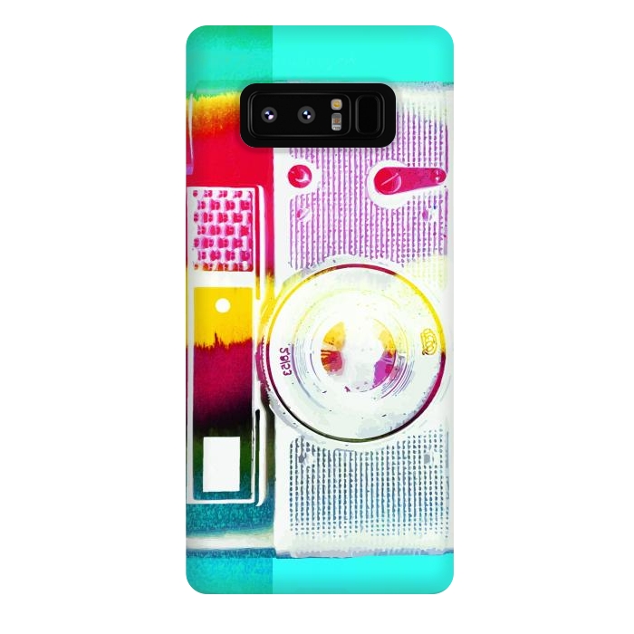 Galaxy Note 8 StrongFit Colorful vintage photography camera by Oana 