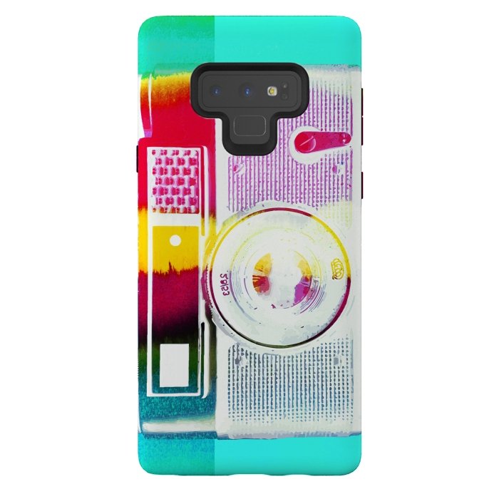 Galaxy Note 9 StrongFit Colorful vintage photography camera by Oana 