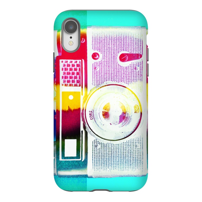 iPhone Xr StrongFit Colorful vintage photography camera by Oana 