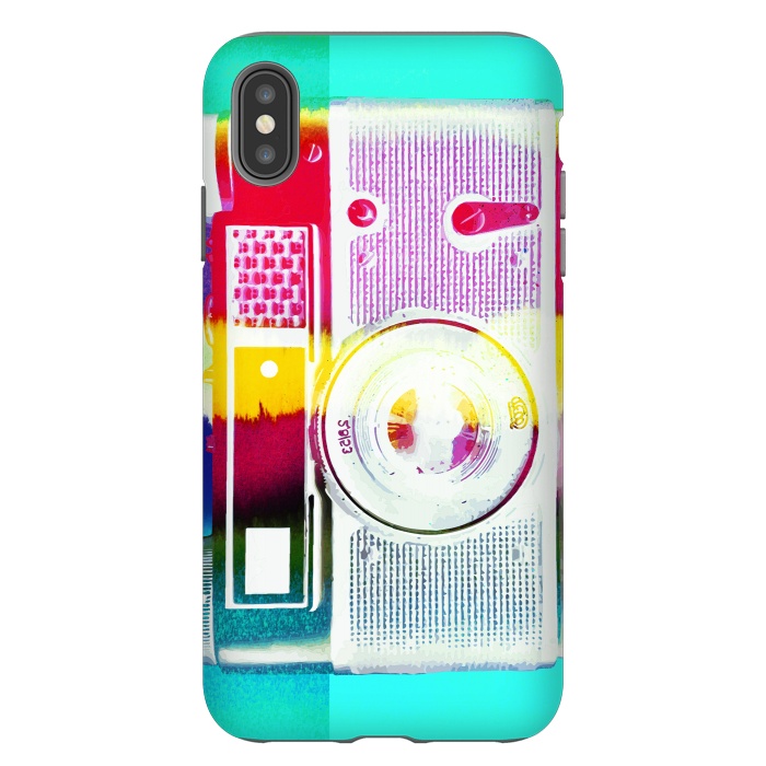 iPhone Xs Max StrongFit Colorful vintage photography camera by Oana 