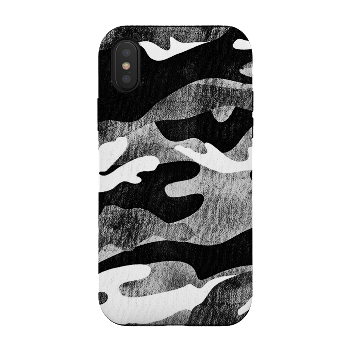 iPhone Xs / X StrongFit Minimal metallic camouflage by Oana 