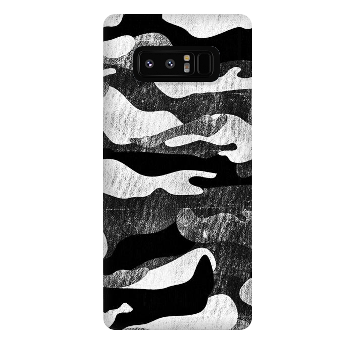 Galaxy Note 8 StrongFit Black and white grunge camo by Oana 