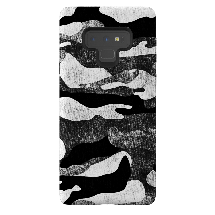 Galaxy Note 9 StrongFit Black and white grunge camo by Oana 