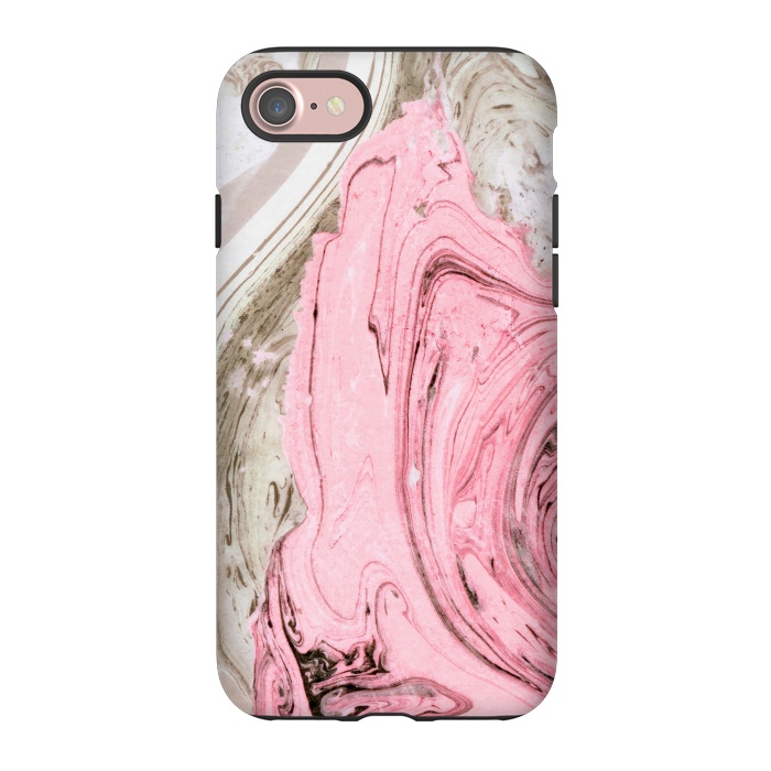 iPhone 7 StrongFit Nude+ Pink Marble by Uma Prabhakar Gokhale