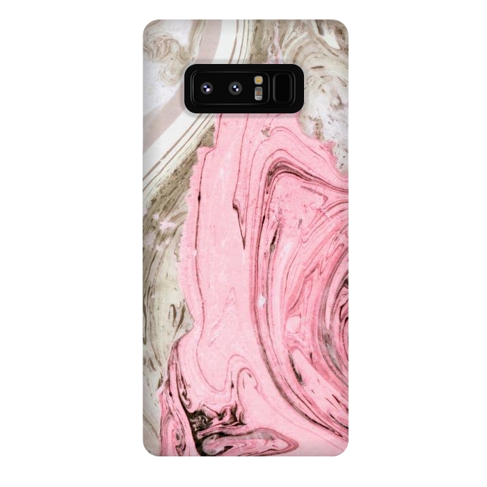 Galaxy Note 8 StrongFit Nude+ Pink Marble by Uma Prabhakar Gokhale