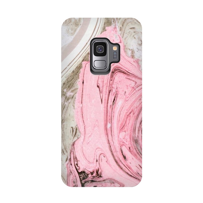 Galaxy S9 StrongFit Nude+ Pink Marble by Uma Prabhakar Gokhale