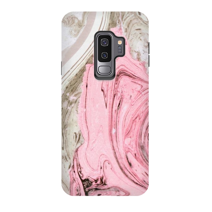 Galaxy S9 plus StrongFit Nude+ Pink Marble by Uma Prabhakar Gokhale
