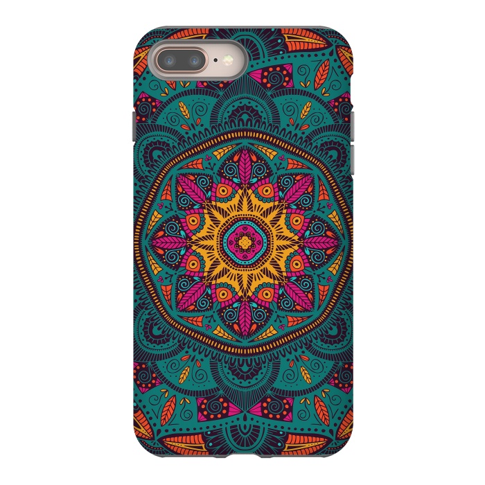 iPhone 7 plus StrongFit Colorful Mandala 005 by Jelena Obradovic