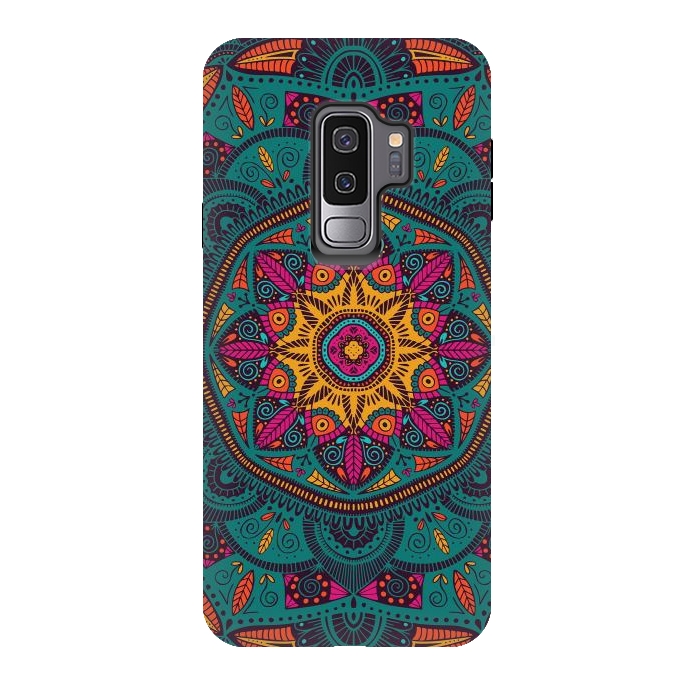 Galaxy S9 plus StrongFit Colorful Mandala 005 by Jelena Obradovic