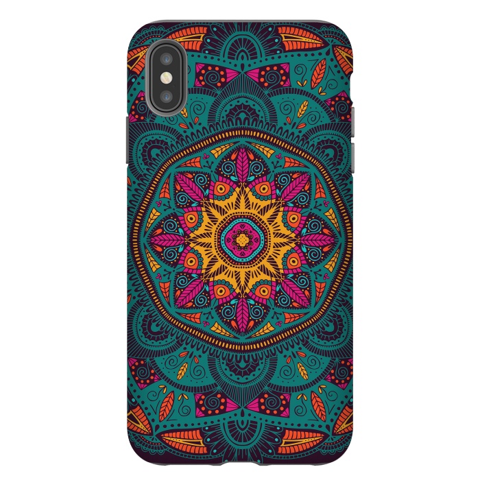 iPhone Xs Max StrongFit Colorful Mandala 005 by Jelena Obradovic