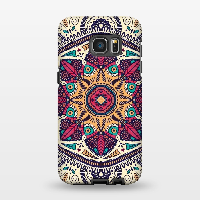 Galaxy S7 EDGE StrongFit Colorful Mandala 006 by Jelena Obradovic
