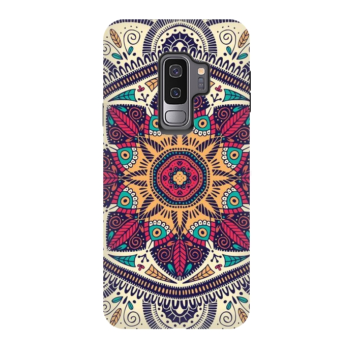 Galaxy S9 plus StrongFit Colorful Mandala 006 by Jelena Obradovic