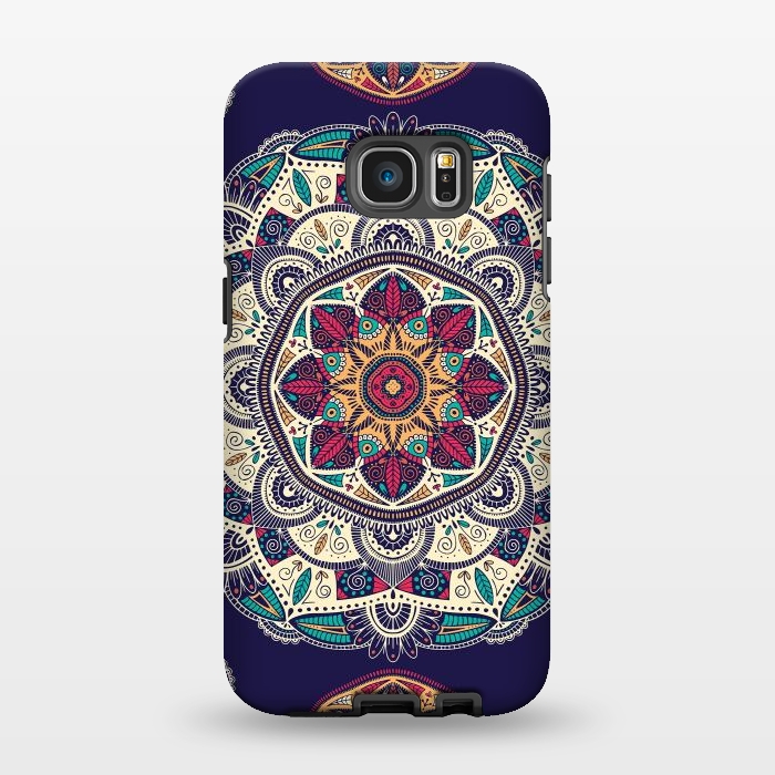 Galaxy S7 EDGE StrongFit Colorful Mandala 007 by Jelena Obradovic