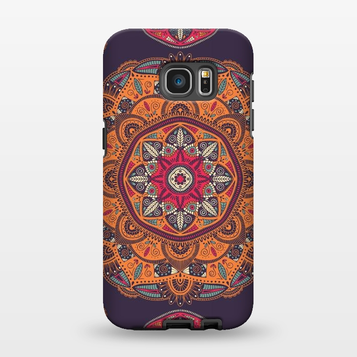 Galaxy S7 EDGE StrongFit Colorful Mandala 008 by Jelena Obradovic