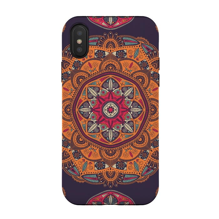 iPhone Xs / X StrongFit Colorful Mandala 008 by Jelena Obradovic