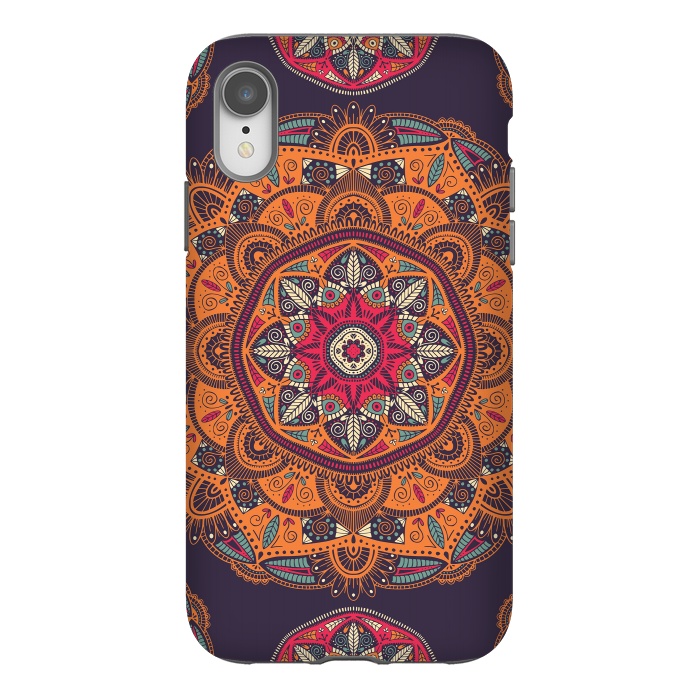iPhone Xr StrongFit Colorful Mandala 008 by Jelena Obradovic