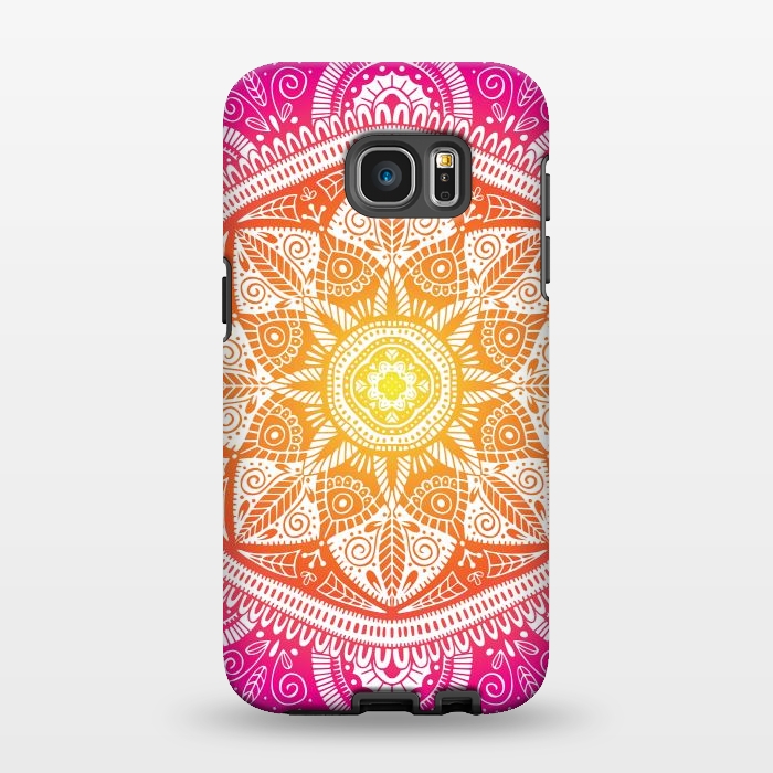 Galaxy S7 EDGE StrongFit Radiant Mandala 009 by Jelena Obradovic