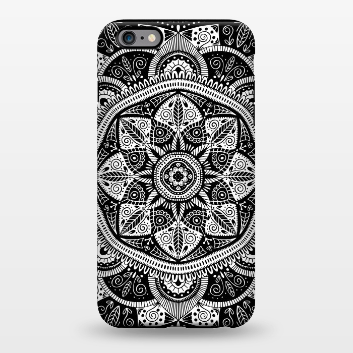 iPhone 6/6s plus StrongFit Black and White Mandala 011 by Jelena Obradovic