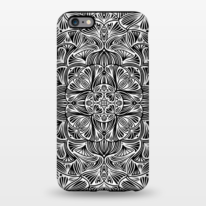 iPhone 6/6s plus StrongFit Black and White Mandala 012 by Jelena Obradovic