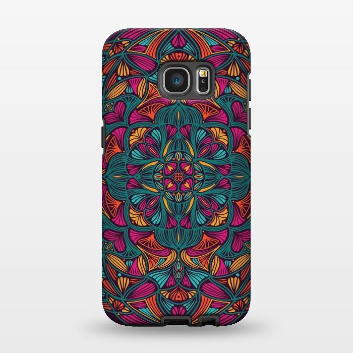 Galaxy S7 EDGE StrongFit Colorful Mandala 013 by Jelena Obradovic