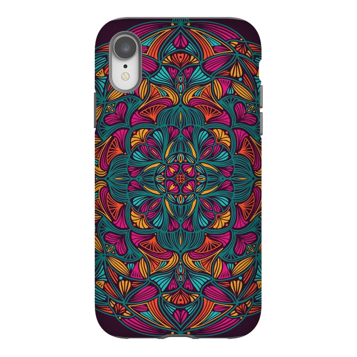 iPhone Xr StrongFit Colorful Mandala 013 by Jelena Obradovic