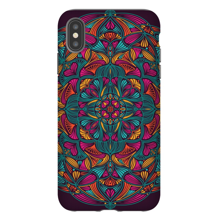 iPhone Xs Max StrongFit Colorful Mandala 013 by Jelena Obradovic
