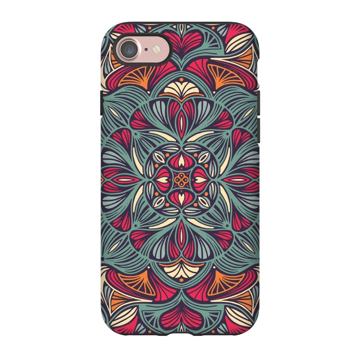 iPhone 7 StrongFit Colorful Mandala Pattern 014 by Jelena Obradovic