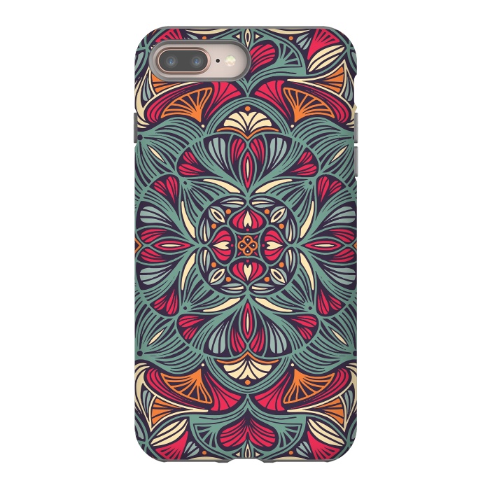 iPhone 7 plus StrongFit Colorful Mandala Pattern 014 by Jelena Obradovic