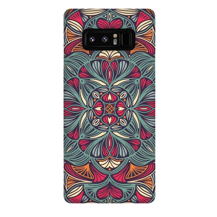 Galaxy Note 8 StrongFit Colorful Mandala Pattern 014 by Jelena Obradovic