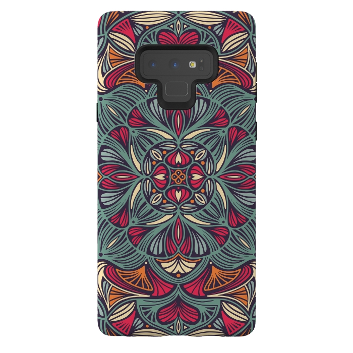 Galaxy Note 9 StrongFit Colorful Mandala Pattern 014 by Jelena Obradovic
