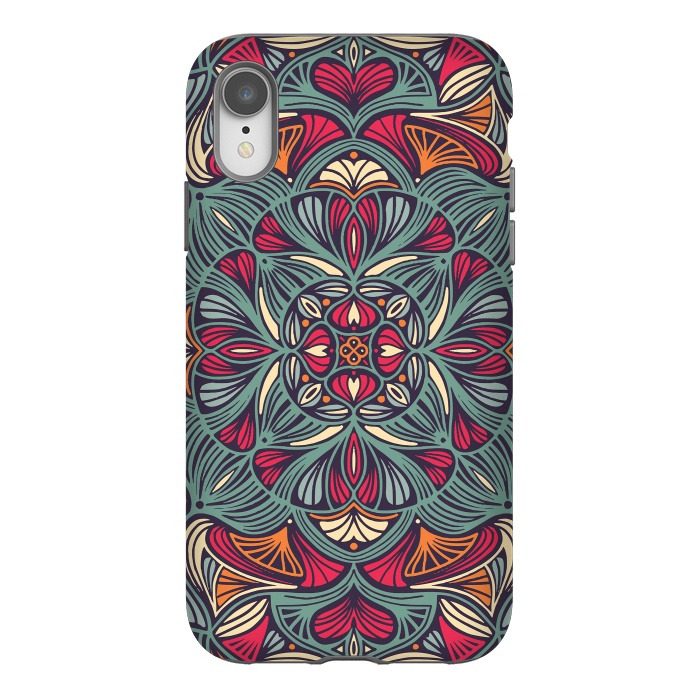 iPhone Xr StrongFit Colorful Mandala Pattern 014 by Jelena Obradovic