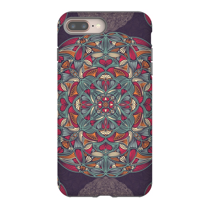 iPhone 7 plus StrongFit Colorful Mandala Pattern 015 by Jelena Obradovic