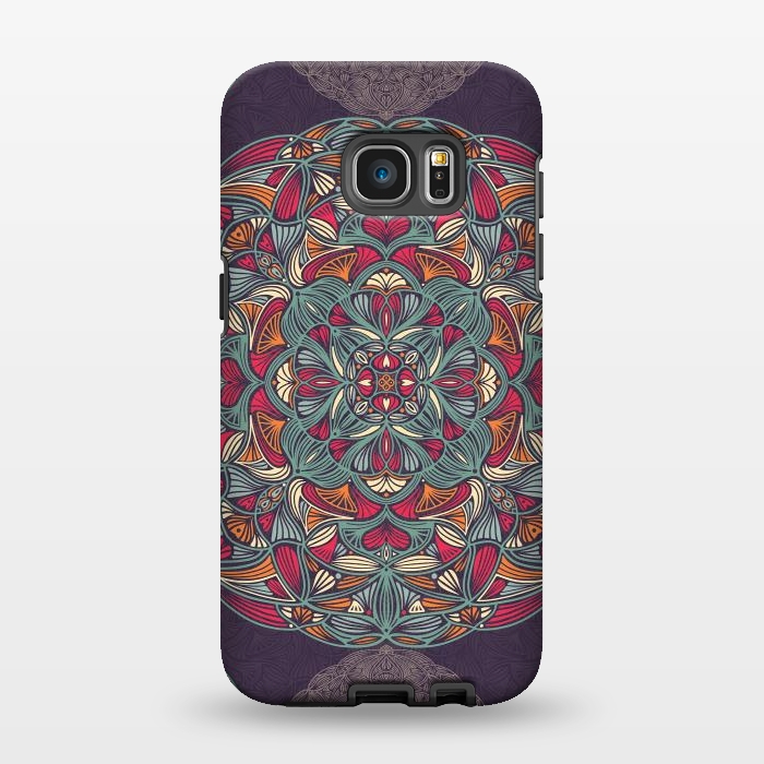 Galaxy S7 EDGE StrongFit Colorful Mandala Pattern 015 by Jelena Obradovic