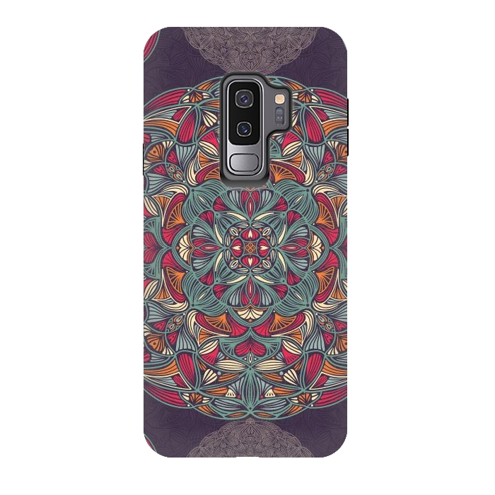 Galaxy S9 plus StrongFit Colorful Mandala Pattern 015 by Jelena Obradovic