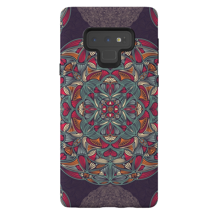 Galaxy Note 9 StrongFit Colorful Mandala Pattern 015 by Jelena Obradovic